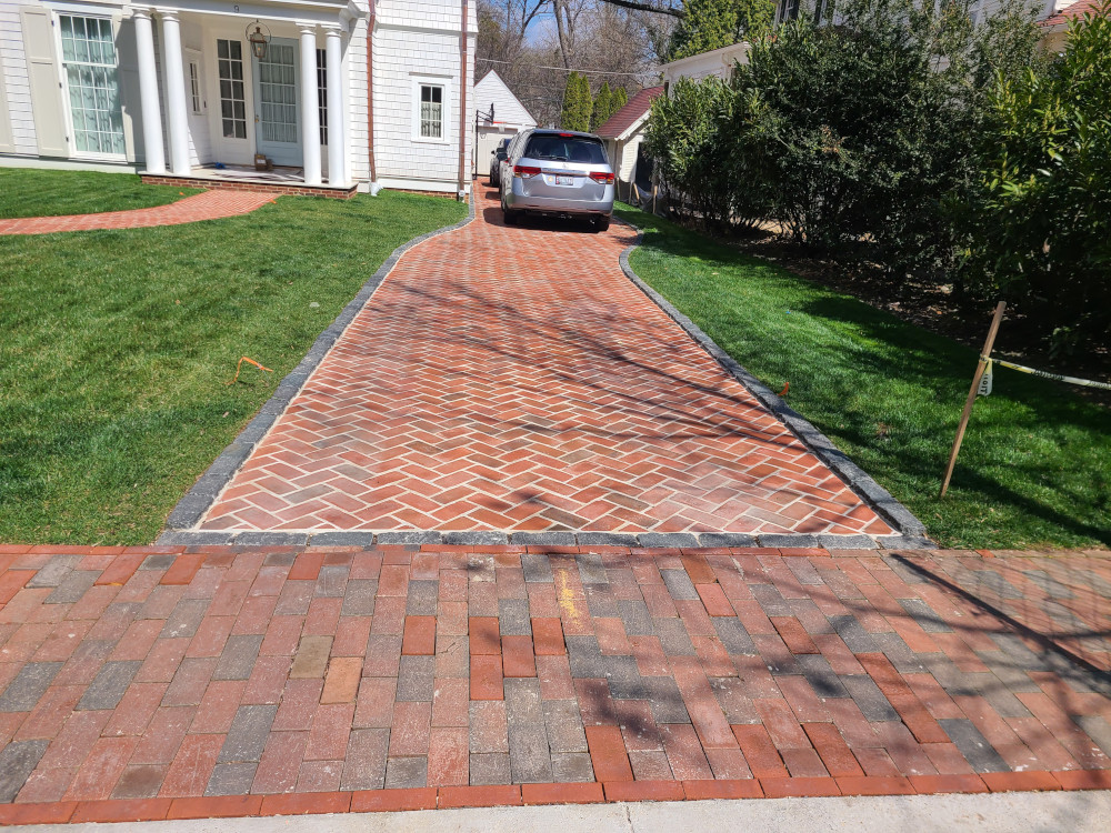 Red brick driveway