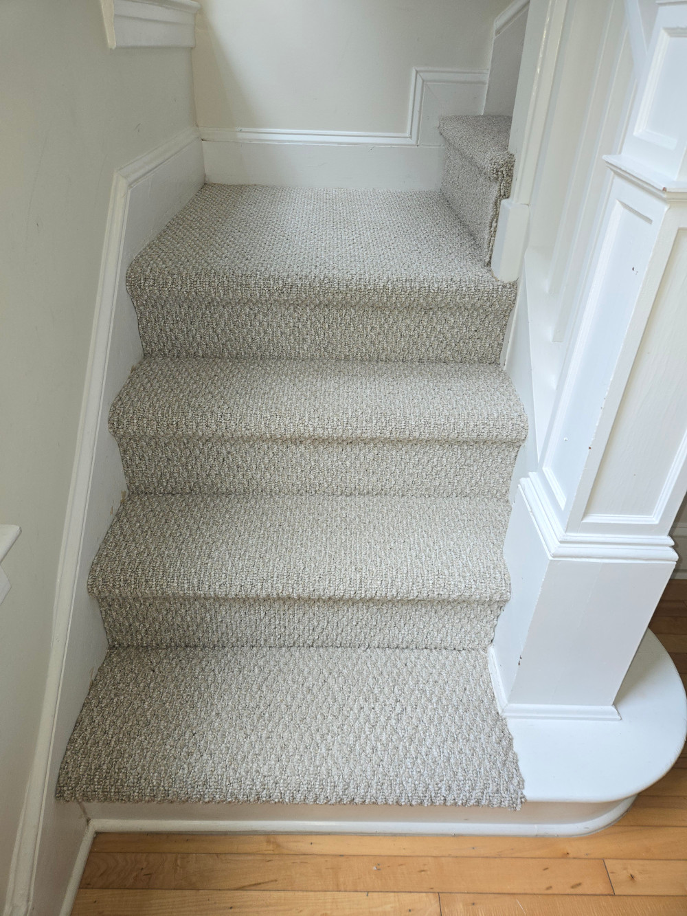 Carpeted stairs