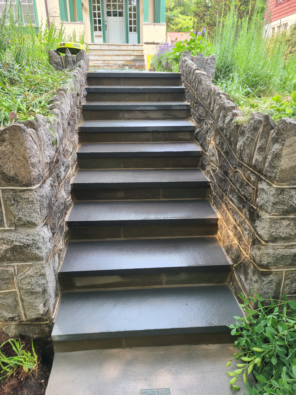 Black slab stairs